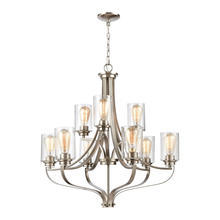 ELK Home CN300922 - Thomas - Market Square 29'' Wide 9-Light Chandelier - Brushed Nickel