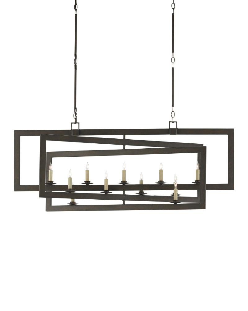 Middleton Rectangular Bronze Chandelier