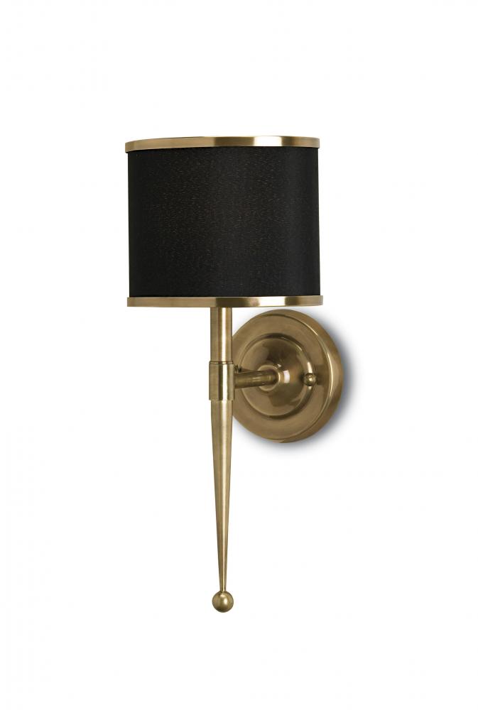 Primo Black Brass Wall Sconce