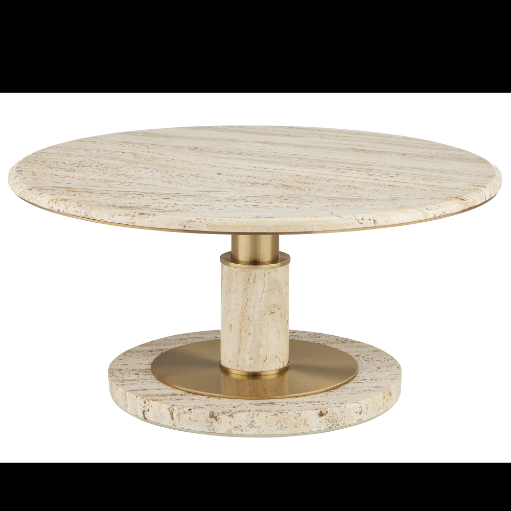 Miles Travertine Cocktail Tabl