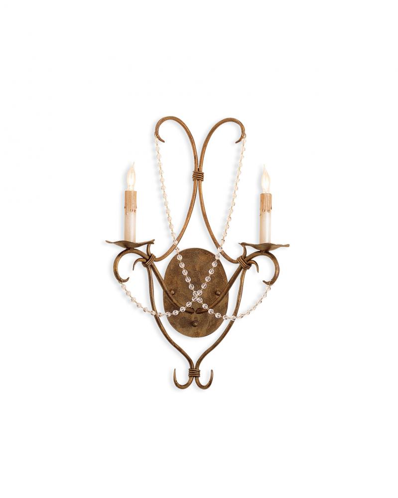 Crystal Lights Gold Wall Sconce