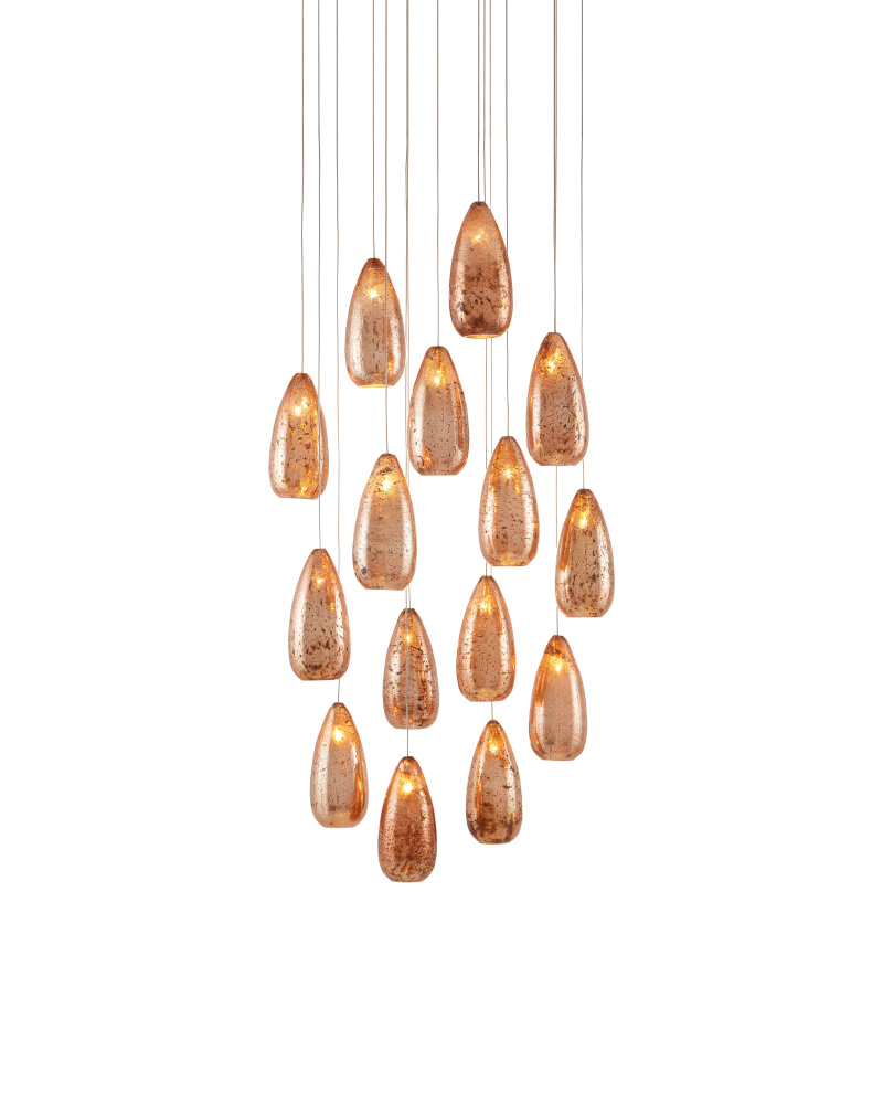 Rame 15-Light Round Multi-Drop Pendant