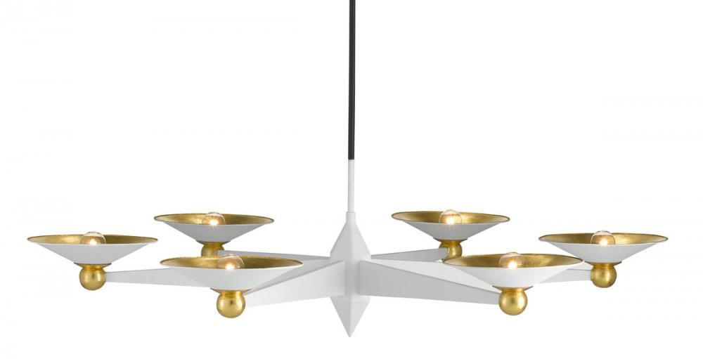 Moderne White Chandelier