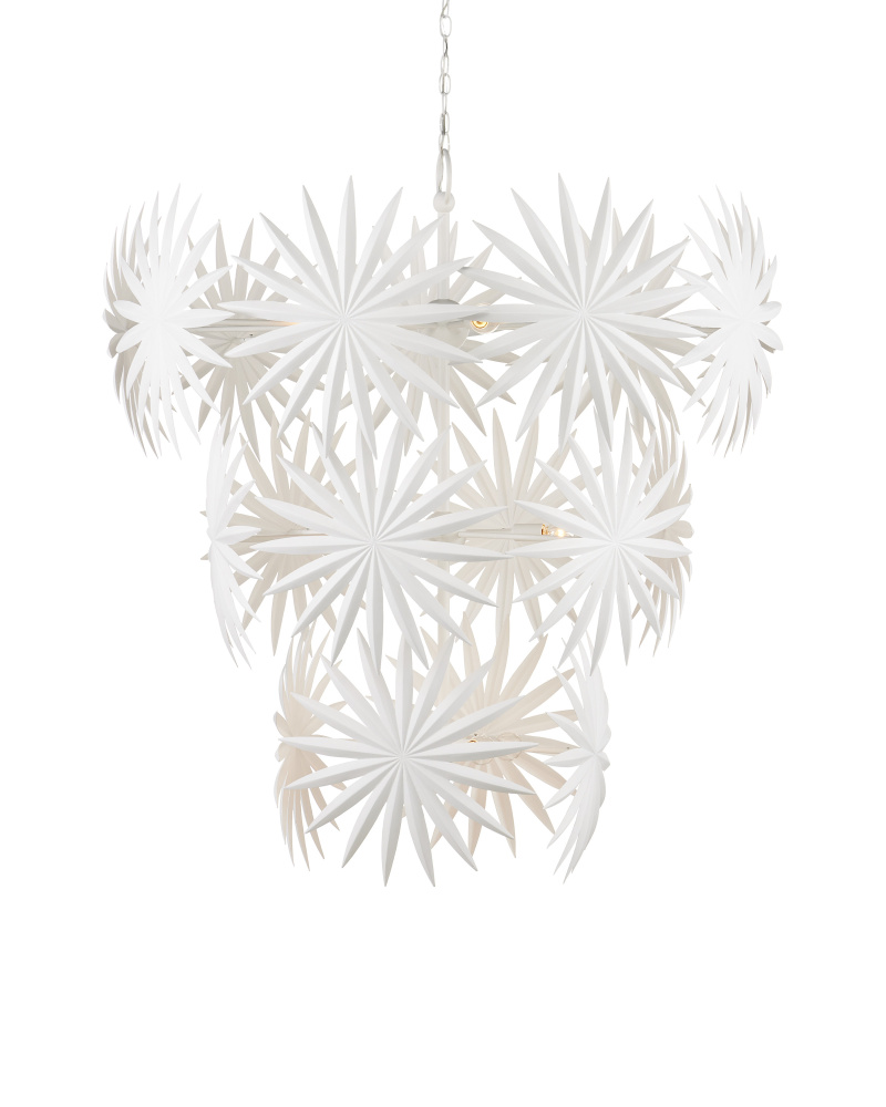 Bismarkia Large White Chandelier