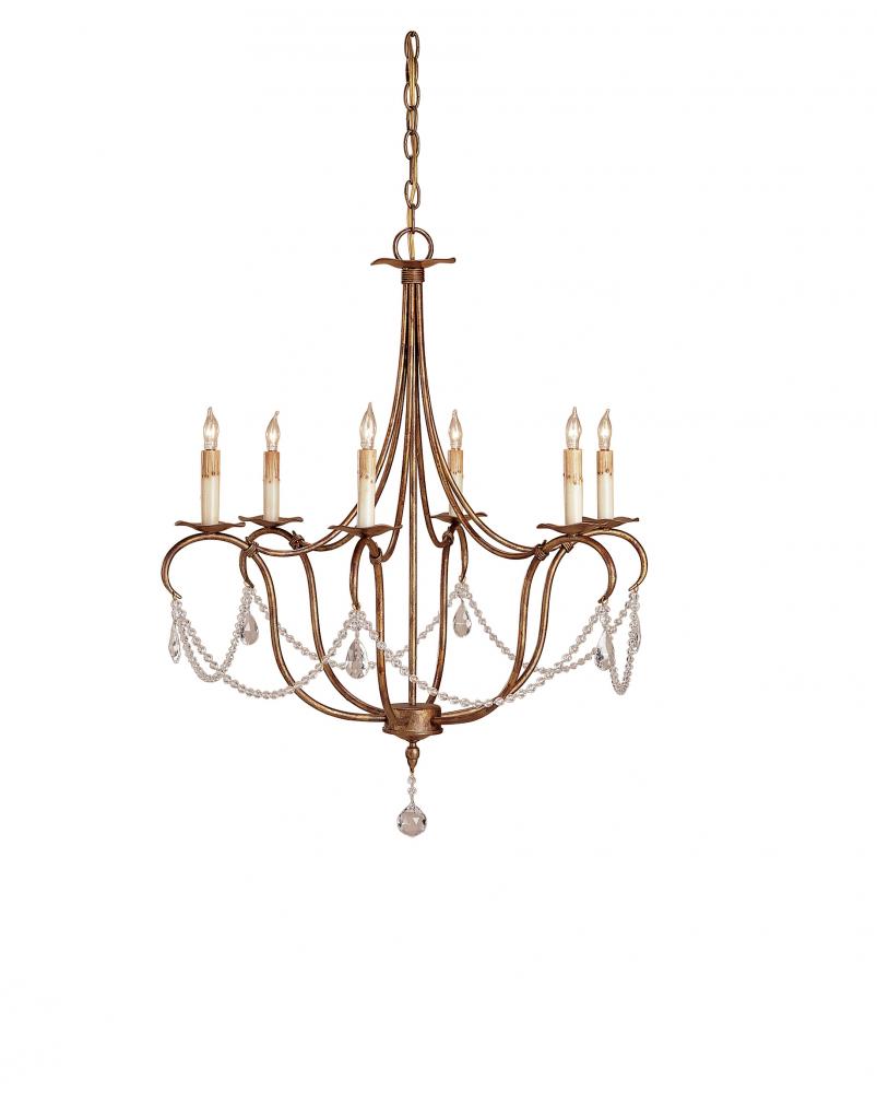 Crystal Lights Gold Small Chandelier