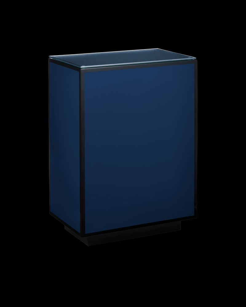 Navy Lacquer Side Table