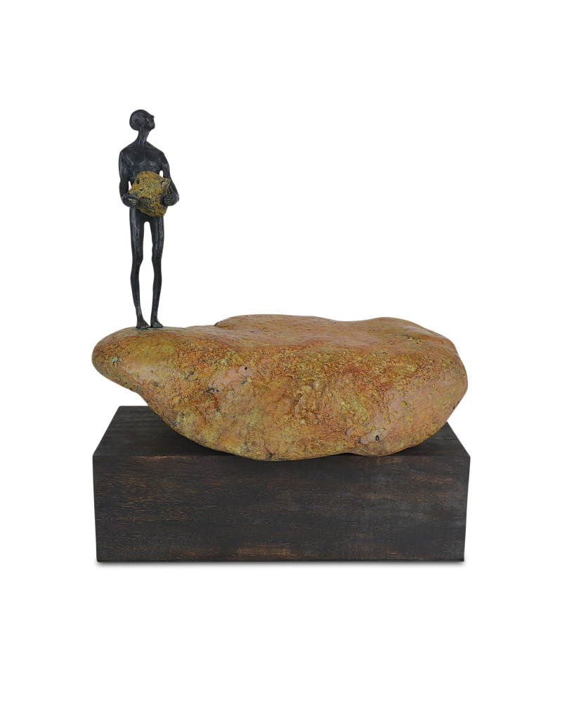 Man on Rock Small Bronze