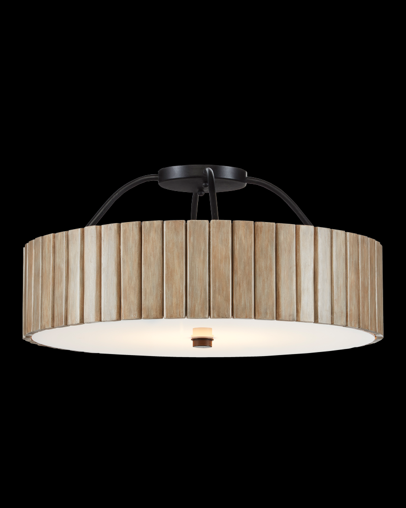 Tetterby Bamboo Semi-Flush Mou