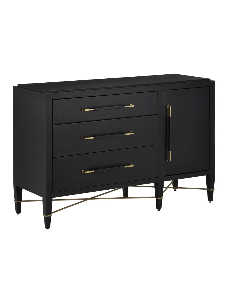 Verona Black Three-Drawer Chest