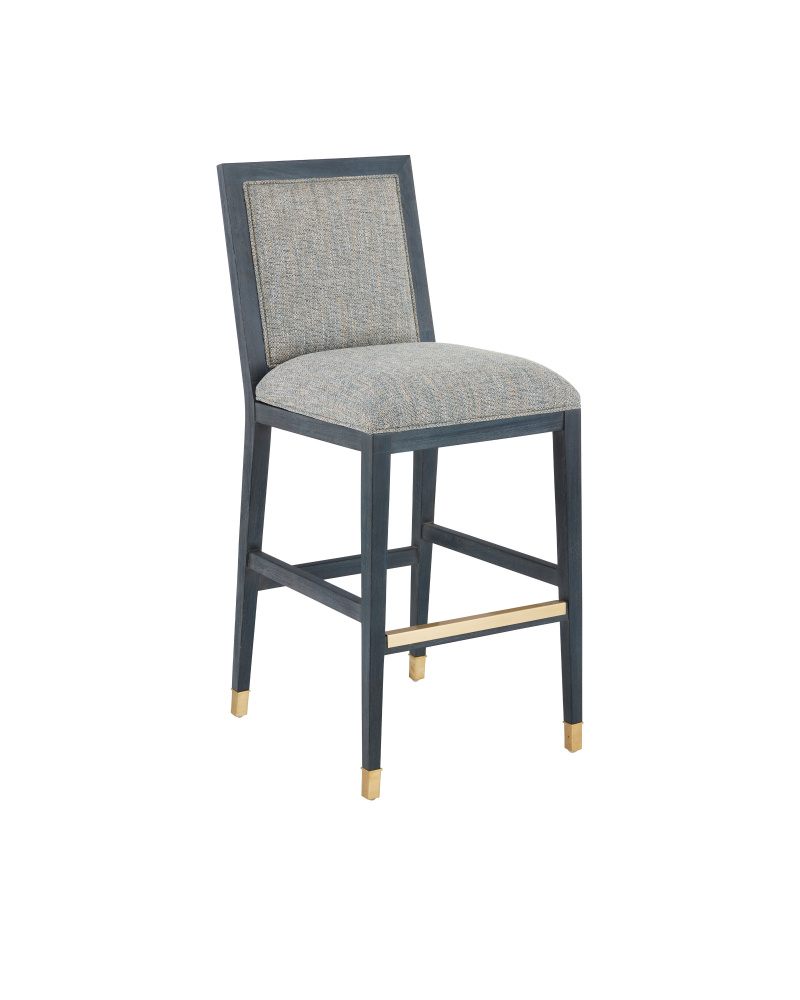 Santos Vintage Navy Bar Stool, Barrett Dusk