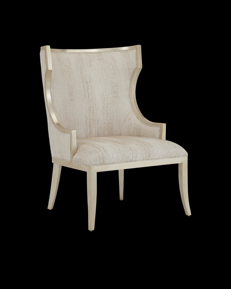 Garson Silver Armchair, Fresh Files Linen