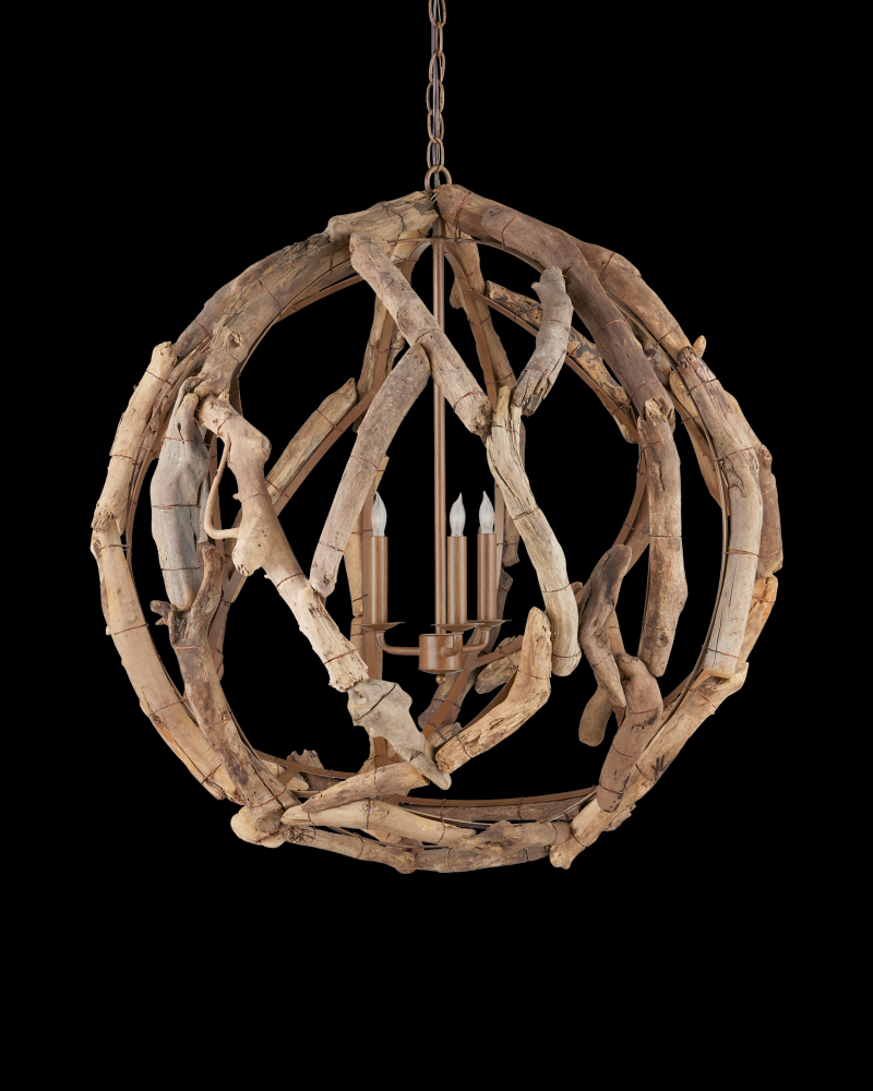 Driftwood Orb Chandelier