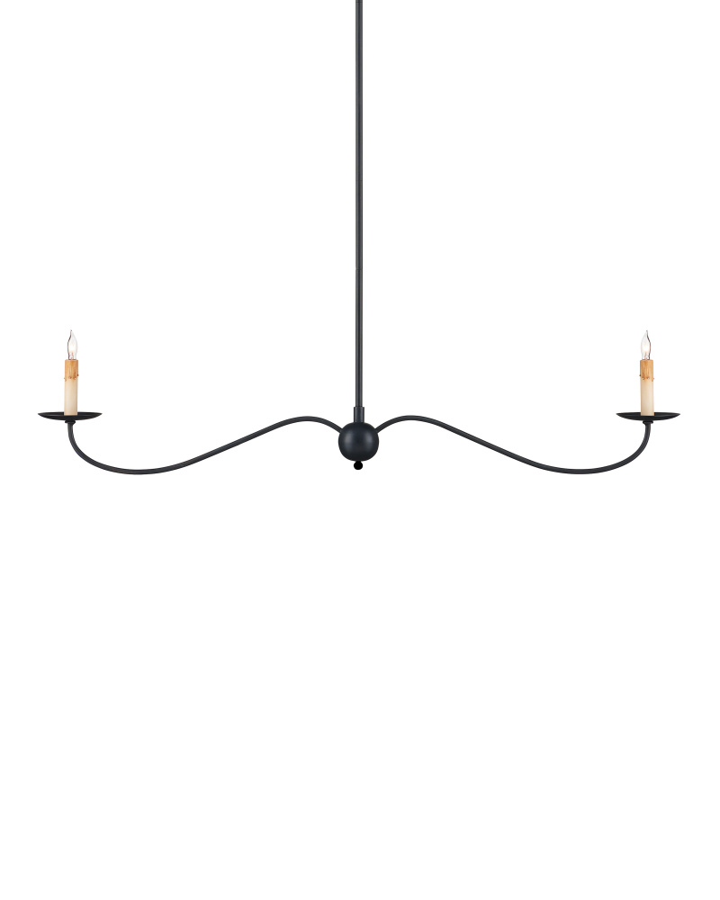 Saxon Black Linear Chandelier