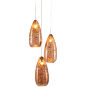 Currey 9000-0903 - Rame 3-Light Round Multi-Drop Pendant