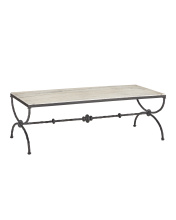 Currey 4000-0244 - Agora White Travertine Cocktail Table