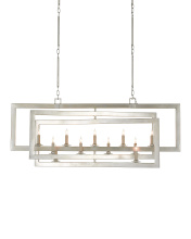 Currey 9000-0634 - Middleton Rectangular Silver Chandelier