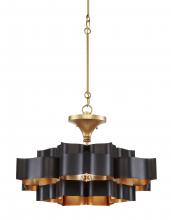 Currey 9000-0855 - Grand Lotus Black Small Chandelier