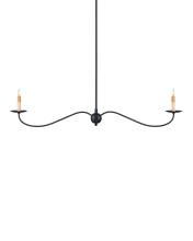 Currey 9000-1126 - Saxon Black Linear Chandelier