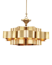 Currey 9494 - Grand Lotus Large Gold Chandelier